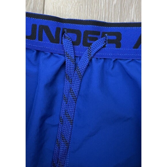Under Armour Heatgear Loose Fit Blue/Black Woven Athletic Shorts Mens Sz XL - Picture 5 of 6